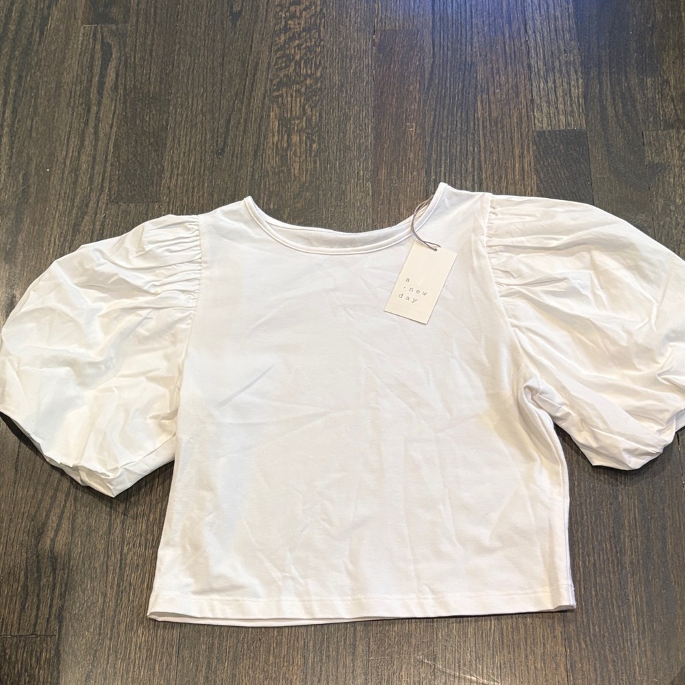 a new day White Puff Sleeve Blouse